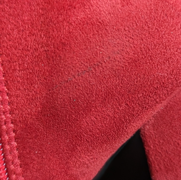 Women's size 7.5 Jessica Carlyle Red Booties - Picture 8 of 11